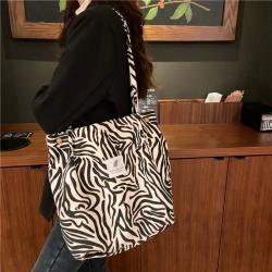 Wholesale Canvas Women Handbags Lock Button Large Capacity Shoulder Bags For Students Shopping Bags Fashion Hotsale