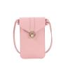 Factory direct lock buckle crossbody bag pu leather touch screen mobile phone wallet women female retro student small money clip