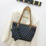 2024 Retro Plaid Handbag New Fashionable Lady's Large Capacity Portable Shoulder Bag Wholesale Two Piece Bag