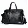 ZWY193 Wholesale Men New Crocodile Print Handbag PU Lightweight Daily Waterproof Briefcase Hot Sale Vintage Laptop Shoulder Bag