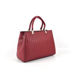 2021 Elegant Stripe Design Customized Ladies Tote Handbags Chic Fashion Vegan Leather Tote Handbags