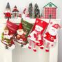 ZR514 Wholesale Christmas Decoration Lovely Old Man Snowman Candy Gift Socks Children Knit Christmas Stocking Socks Present