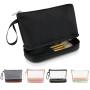 Gelory Wholesale Custom Logo Design Double Layer Cosmetic Bag Travel Portable Makeup Organizer Pouch Bag