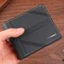 New men's wallet men's short money clip youth fashion embossed horizontal soft leather wallet large capacity multi-card wallet