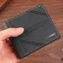 New men's wallet men's short money clip youth fashion embossed horizontal soft leather wallet large capacity multi-card wallet