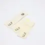Custom Logo Printed Cotton Flannel Fabric Envelope Cosmetic Brush Packaging Eyeliner Pouch Soft Small Flannel Jewelry Bag