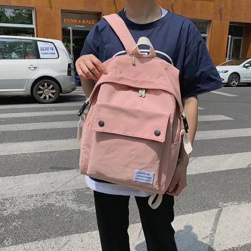 Gelory New Design Fashion Cute School Canvas Hiking Bag Student Boy Girl Backpacks For Teenager