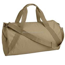 Promotion Cheap Price Custom Logo Round Shoulder Strap Gym Bag Polyester Sports Duffle Bag