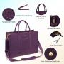 LOVEVOOK 2pc 15.6in quilted Tote Bag Business office Work Bags Office briefcase with Clutch Purse Handbag Laptop Bag for Women