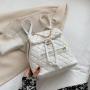 Hot Selling Women's Unisex School Backpack PU Material Waterproof Backpack with Chains and Embroidery Patterns