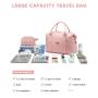 LOVEVOOK OEM Leather Carry On Weekender Overnight Bag with Toiletry Bag Cute Tote Yoga Gym Travel Luggage Duffle Bags for Women