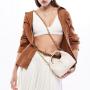 Fashionable Ladies Handbag Mini Purses Leather Half Moon Handbag Sling Chain Crossbody Bag For Woman