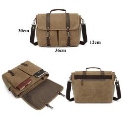 Top Grain leather Wholesale custom logo men fashion lightweight waterproof trendy crossbody bag shoulder canvas messenger bag