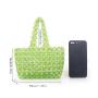 2024 Spot Green Acrylic Crystal Beads Handmade Beaded Bag Simple Women's Resin Beaded Bag Handbag