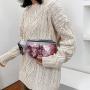 Fashion Multi Color Glitter Shoulder Chest Bag Ladies Laser Waist Bag Bling Sequins Fanny Waist Pack