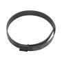 Custom brand printing logo luxury genuine leather belt for men with black stainless steel buckle