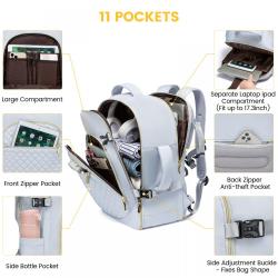 LOVEVOOK Large 30L Waterproof Suitcase Backpacks with 3 Packing Cubes Business School Weekender Overnight Travel Backpack Women