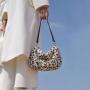 Fashion Women Leopard Hasp Handbags  China Wholesale Wool Ladies Shoulder Bag Zipper Pillow Chain Handbag
