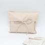 Promotion Cotton Twill Fabric Envelope Dust T-Shirt Clothes Backpack Packaging Bag Gift Jewelry Pouch With Bow