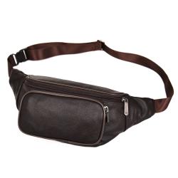 Wholesale Fashion Custom Men Pack Multi-functional Waist Belt Bag PU Leather Fanny Pack