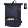 LOVEVOOK Wholesale rolltop Eco-friendly Waterproof Backpack Trendy Anti Theft Scool Bag with USB College Laptop Rucksack Herren