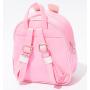 Keymay Custom Cute Rabbit Pink Leather Girls School Bag with Front Pockets Inner Compartments Lightweight kids backpack