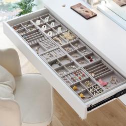 HR738 Flocking Jewelry Box Desktop Bedroom Storage Earrings Jewelry Box Jewelry Ring Box Small Household Large Velvet Plate