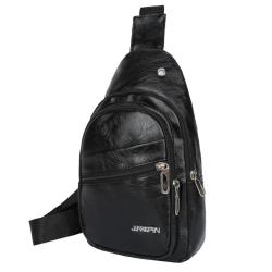 OEM766 Hot Sale USB PU Leather Fashion Men And Women Travel Crossbody Bag Men Shoulder Bag Chest Bags Outdoor Sports Backpack