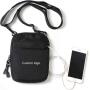 Custom Logo Black Small Messenger Shoulder Bag Mini Crossbody Bag For Men Women