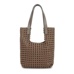 New Simple Hollow-Out Tote Bag Large Capacity New Fashion Tote Bag Everything Fashion Day Woven Tote Women'S Bag