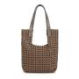 New Simple Hollow-Out Tote Bag Large Capacity New Fashion Tote Bag Everything Fashion Day Woven Tote Women'S Bag
