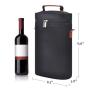 Lunch Cooler Bag for Picnic Large Capacity Thermal Insulation Bag New Wine Package Waterproof Single Shoulder 2 Bottles Red