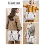 LOVEVOOK Fashion vintage PU Leather Tote Bags Top-Handle Elegant Ladies Handbag Designer Shoulder Bag Women laptop handbags