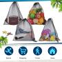 Gelory Custom Drawstring Mesh Gift Bags Travel Sports Small Black Mesh Bags With Cord Lock Closure