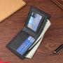 Men's Casual Fashion Wallet Waterproof Large Capacity Short Card Bag Coin Purse Youth Style Simple Thin Design Cross-Border Use