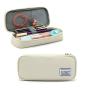 Gelory High Quality Latest Solid Color Multi- Slot Pouch Pencil Case Zipper Portable Office Pencil Bag