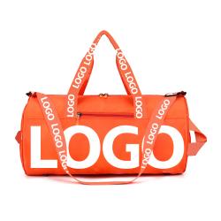 custom logo gymbag duffel bags high quality orange candy colored crossbody hand training weekender sport duffle bag
