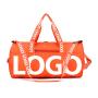 custom logo gymbag duffel bags high quality orange candy colored crossbody hand training weekender sport duffle bag
