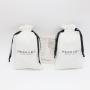 High Quality Cotton Linen Makeup Gift Drawstring Packaging Bag White Soft Cotton Dust Skincare Cosmetic Pouch