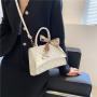 Bowknot Silk Scarf Bag For Women Small Square Bag Simple Western Style Single Shoulder Cross Bag bolsos-para-mujeres-