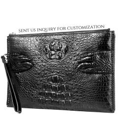 Jranter OEM ODM Sac A Main Cuir Luxury Handbag Genuine Crocodile Leather Clutch Purse Bags For Man Wallet Promotion