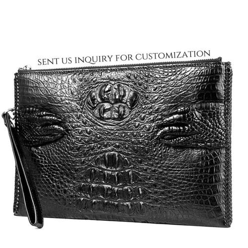 Jranter OEM ODM Sac A Main Cuir Luxury Handbag Genuine Crocodile Leather Clutch Purse Bags For Man Wallet Promotion