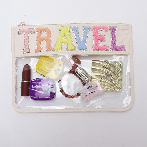 Unique Design Hot Sale Waterproof Plastic Flat Cosmetic Bag Zipper Pouch Transparent Pvc Cosmetic Bag