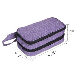 Portable Double Layer Organizer for Essential Oil and Accessories Essential Oil Carrying Case Holds 12 Bottles