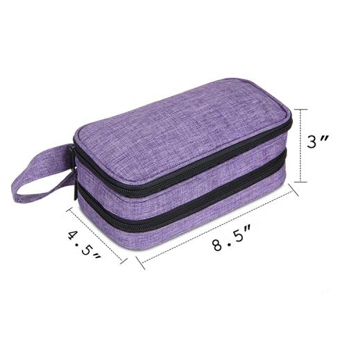 Portable Double Layer Organizer for Essential Oil and Accessories Essential Oil Carrying Case Holds 12 Bottles