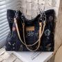 Handbag Manufacturer Customize European Market Big Bags for Women Cartoon Pattern Large Capacity Womens Canvas Tote Bag Plain