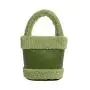2024 Custom Faux Fur PU Leather Bucket Bag Handbag For Women Ladies Sherpa Purse