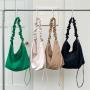 Korean version new design single shoulder crossbody bag large capacity tote bag casual pleated nylon shoulder bag