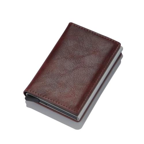 Factory Wholesale 2024 Modified RFID Anti-theft Brush Men's Explosion Brake Aluminum Alloy Card Case Card Holder Wallet