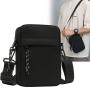 Simple solid color casual single shoulder diagonal cross bag for men